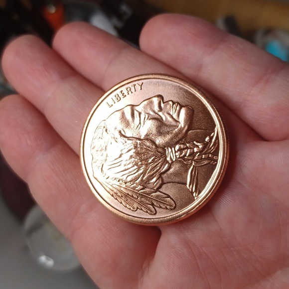 2oz copper Bar/Round Bundle 1oz Buffalo Round 1oz Standing Liberty bar .999 fine - Picture 5 of 5